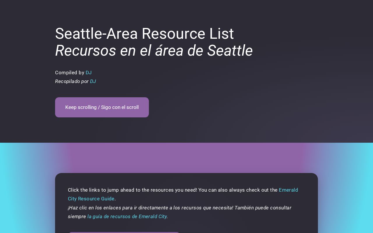 Seattle-Area Resource List